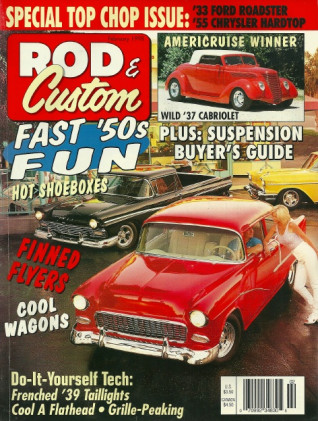 ROD & CUSTOM 1998 FEB - '33 FORD ROADSTER, '55 CHRYSLER HARDTOP, COOL WAGONS